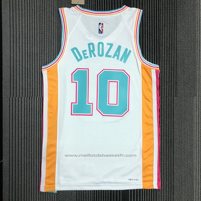 Maillot San Antonio Spurs Demar Derozan #10 Ville 2021-22 Blanc